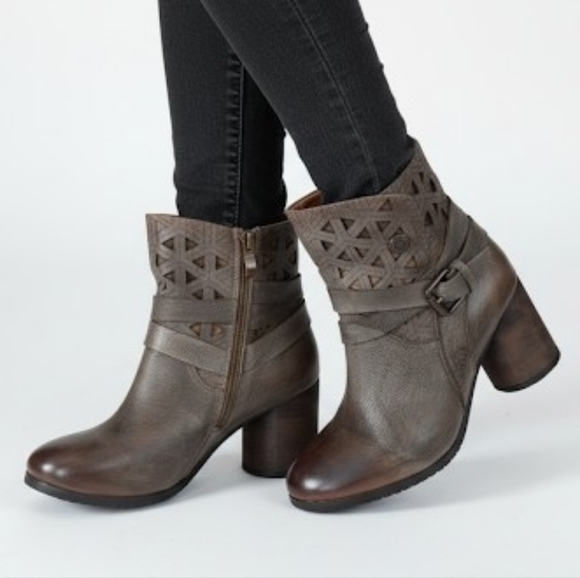 L'Artiste by Spring Step Madonna Leather Ankle Boots - Grey Multi - Sz 36 - Picture 2 of 11